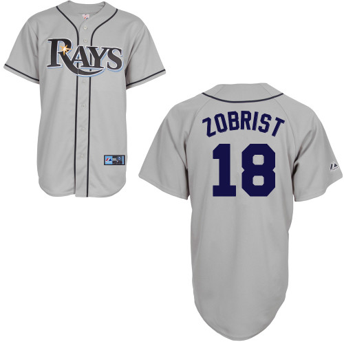 Ben Zobrist #18 mlb Jersey-Tampa Bay Rays Women's Authentic Road Gray Cool Base Baseball Jersey